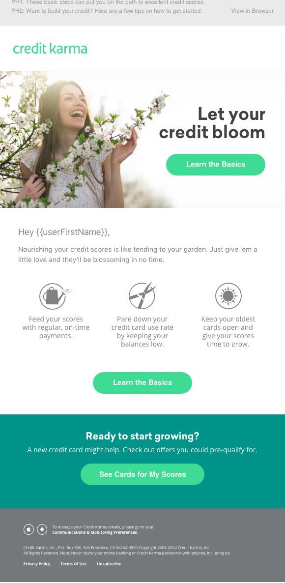 New To Credit email 1