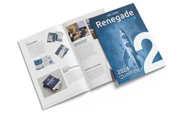 A mockup of the quarterly newsletter